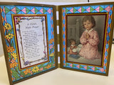 Child's Night Prayer Stained Glass Plaque