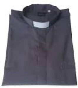 Clerical Shirt Long Sleeved Grey Medium